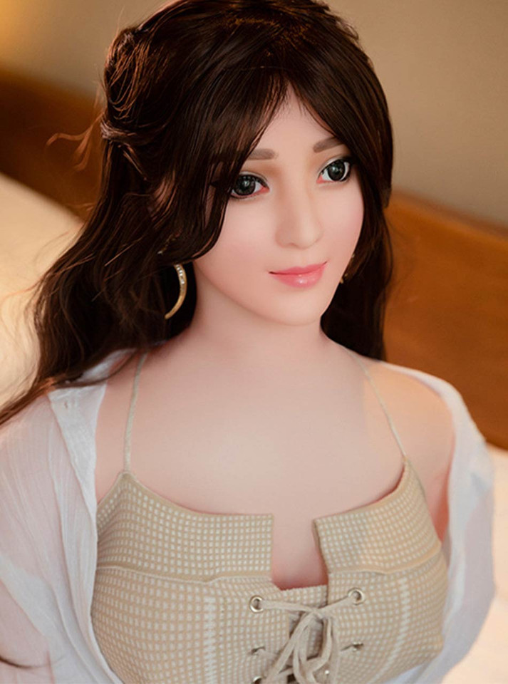 Coco light-skin inflatable sex doll 155 cm (61 in) upper-body and face view