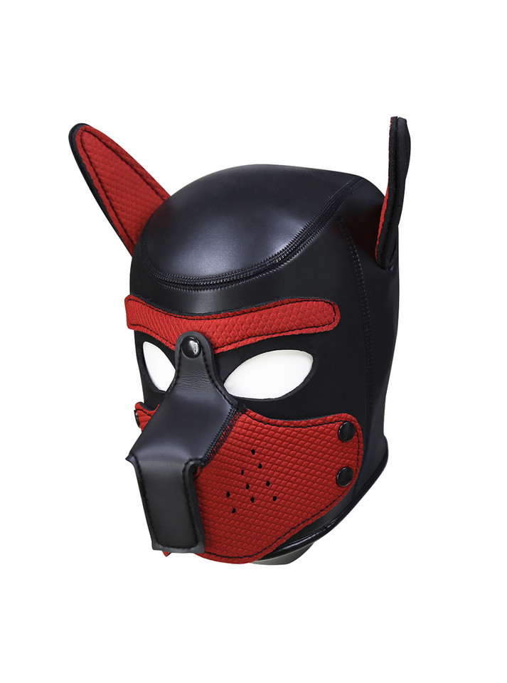 Red Neoprene Pup Hood