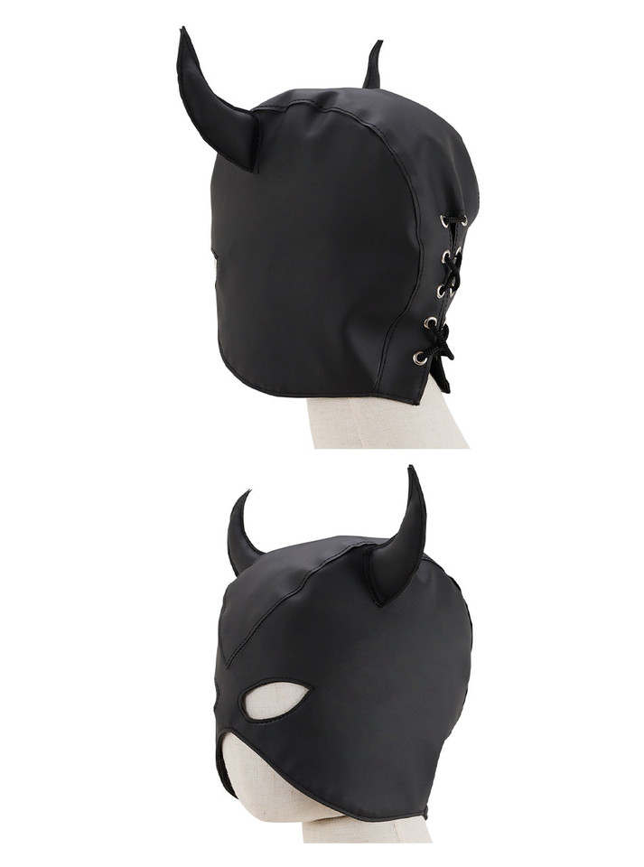 Side profile showing the defined horns of the Ox Hood.
