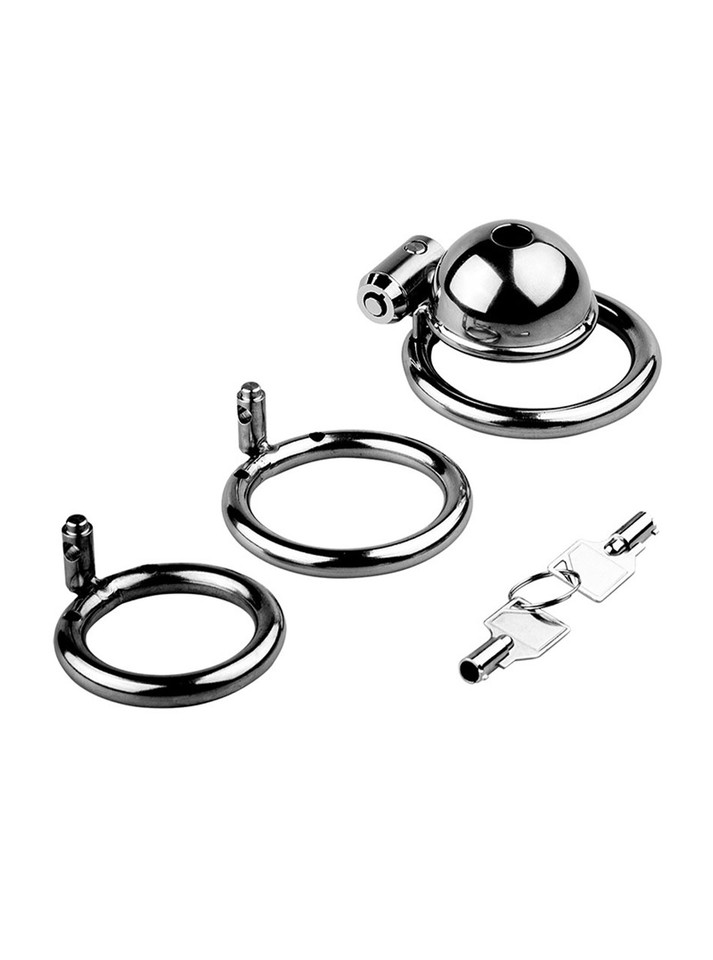 Modern Constraint Stainless Steel Chastity Cage with Concealed Lock