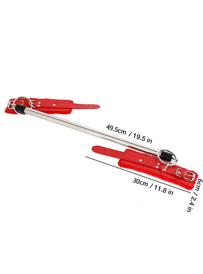 The Lollipop Steel Spreader Bar with Handcuffs - Black