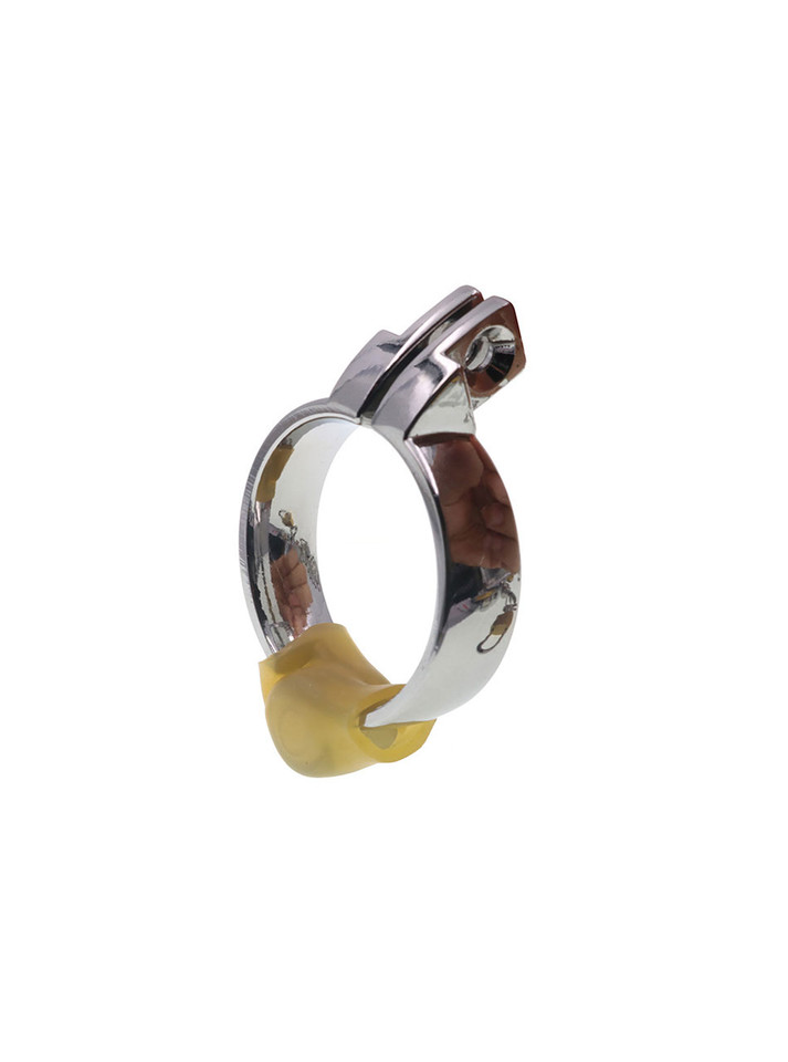 Silhouette Stainless Steel Large Chastity Cage with Penis Plug