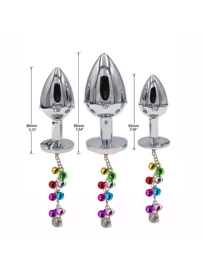Purple Jewel Sleigh Bell Butt Plug