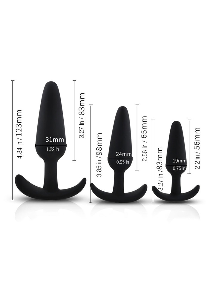 Black Silicone Anchor Butt Plug