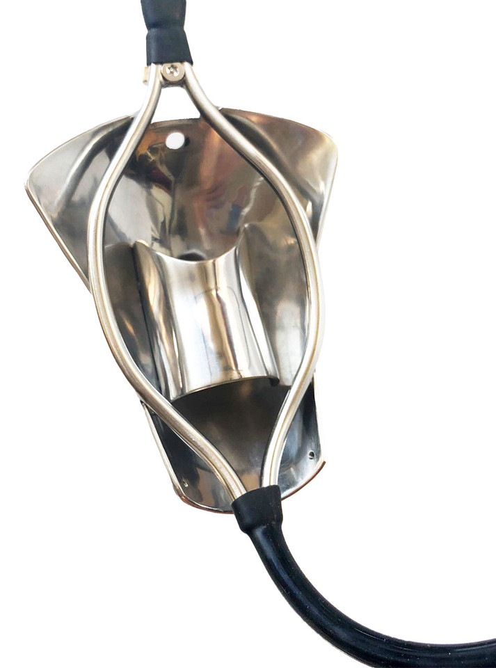 Male Chastity Belt with Feminizing Design, showcasing the stainless steel construction and feminizing design.