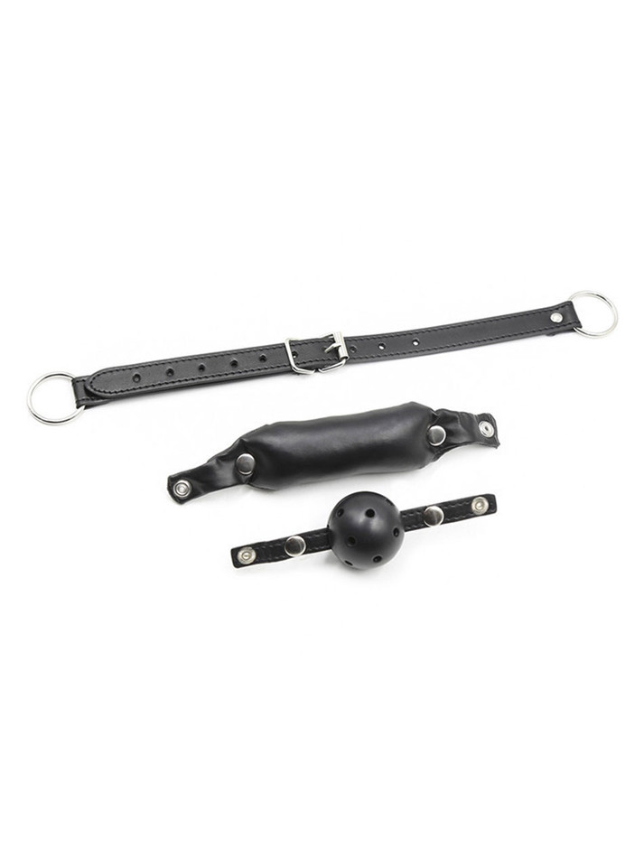 Leather Ball & Bit Gags Set