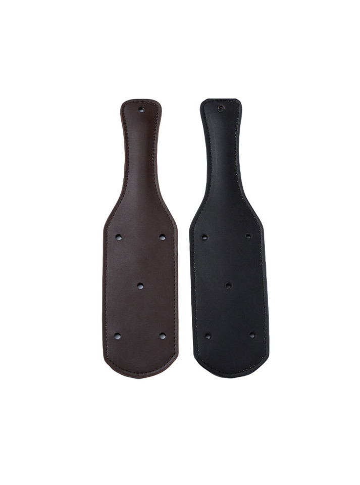 The Lollipop Black Vegan Leather Paddle With Holes