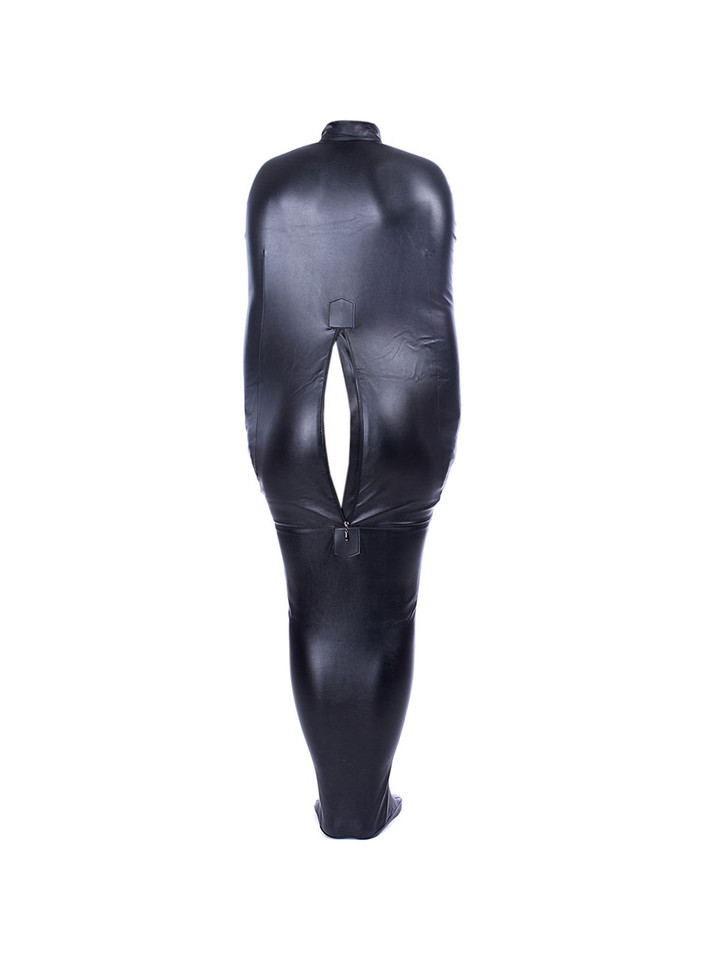 Rear view of the sleep sack showing the snug fit and discreet butt zipper opening.