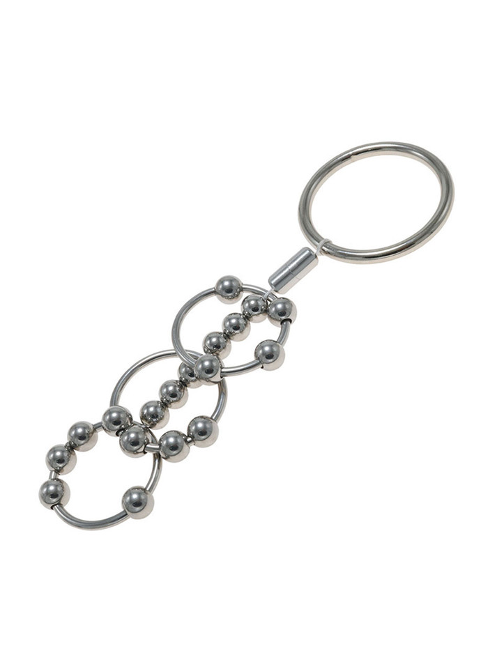 Top view of the Rolling Bead Penis Enhancer with Ring, showcasing its beaded structure and circular ring for secure fit.