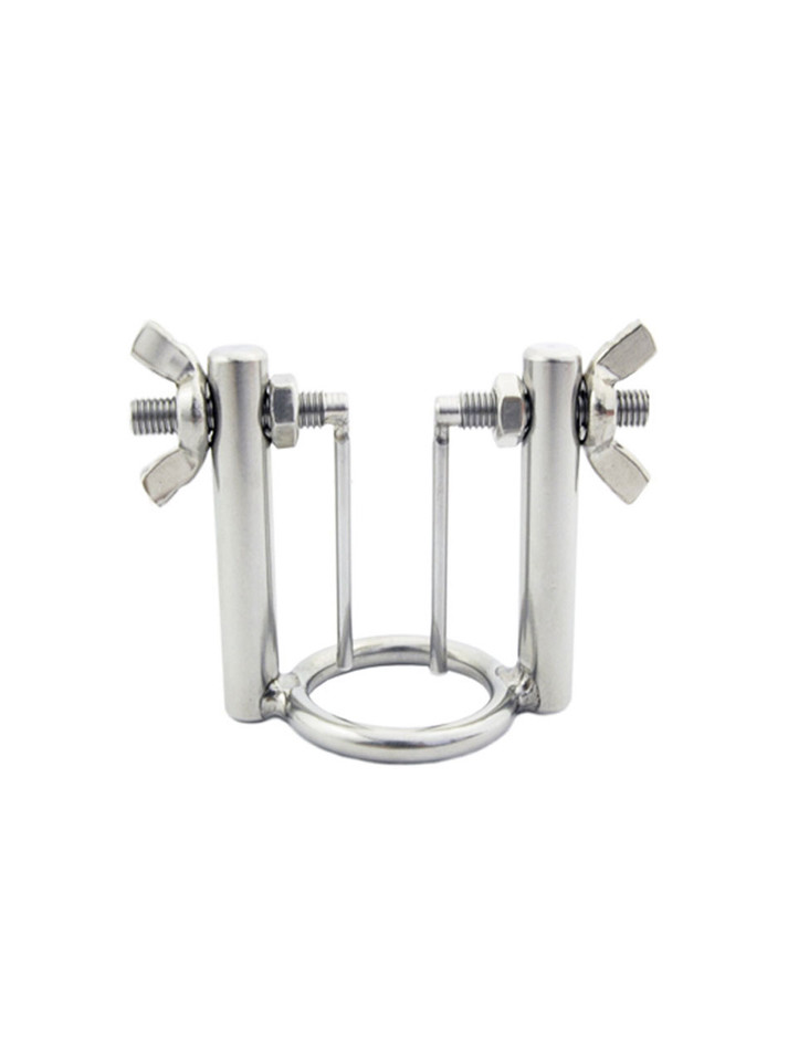 Front view of the Stainless Steel Urethral Stretcher, displaying twin probes and adjustment mechanism.