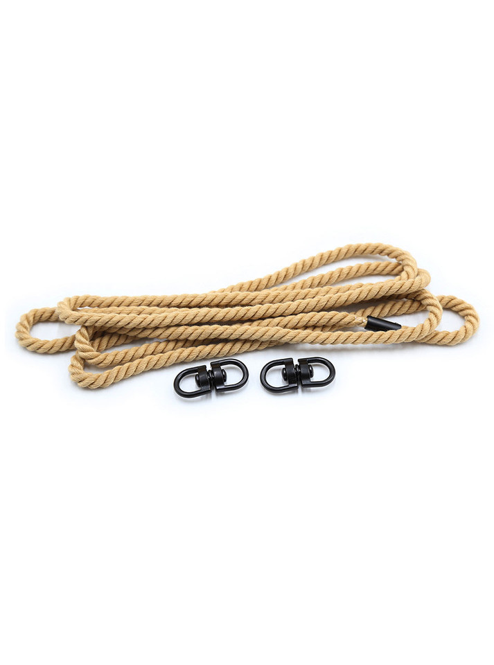 View of the Shibari rope cuff loops, demonstrating its easy-to-use design for wrist and ankle restraint.