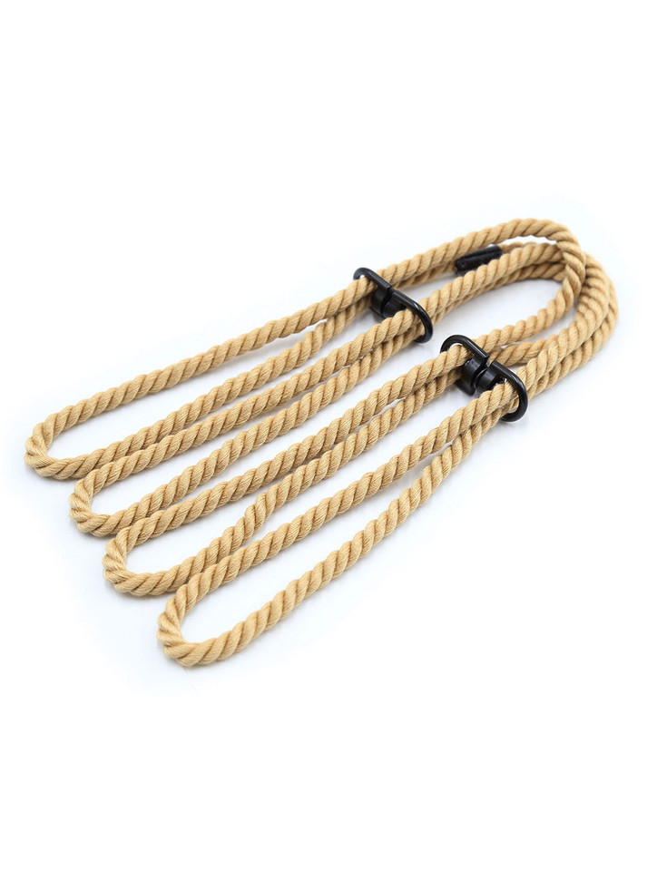 Full view of the Shibari rope cuff, showcasing its versatility for both wrists and ankles.