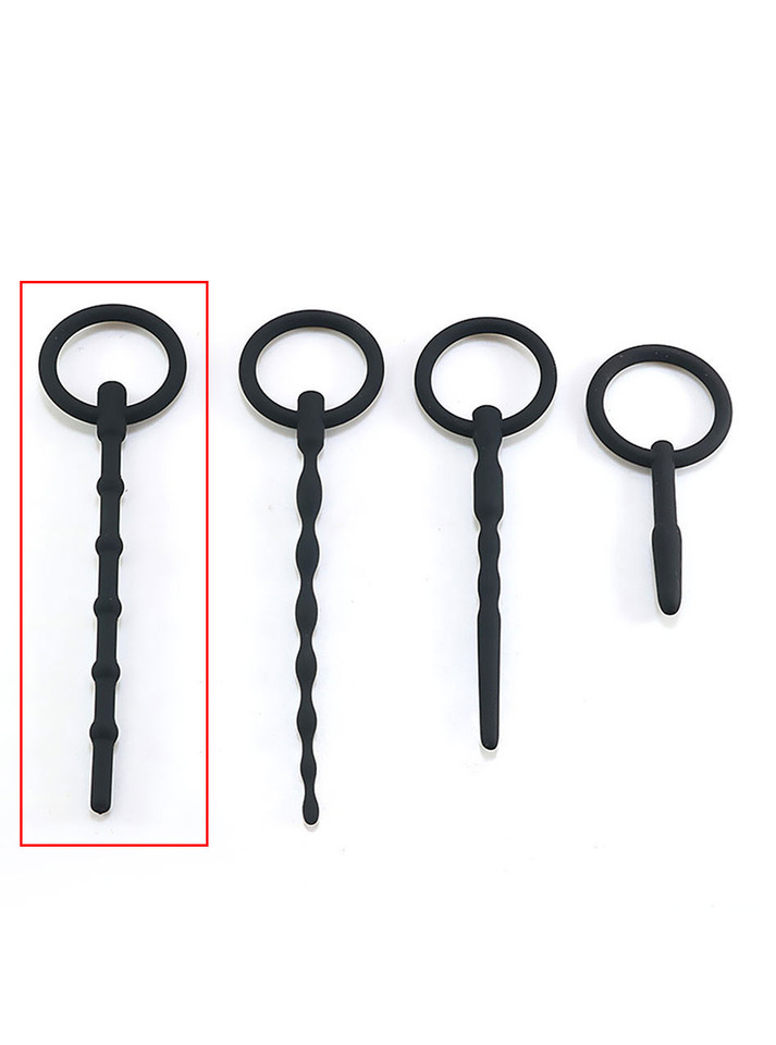 Beaded Silicone Urethral Sound with Ring