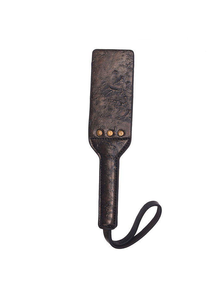 Vintage Style Leather Double-Layer Paddle - Brown