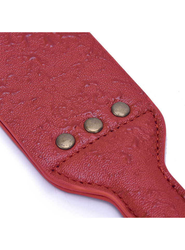 Red Leather Double-Layer Paddle