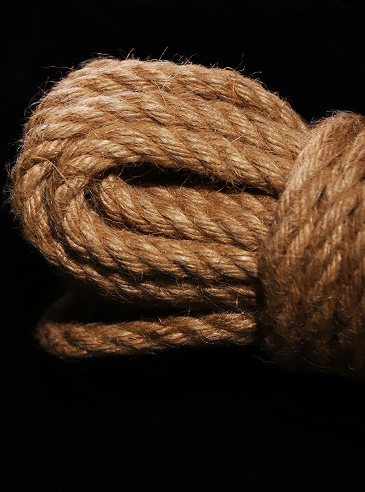 Detailed view of the four-strand weave of the rope, highlighting the craftsmanship.
