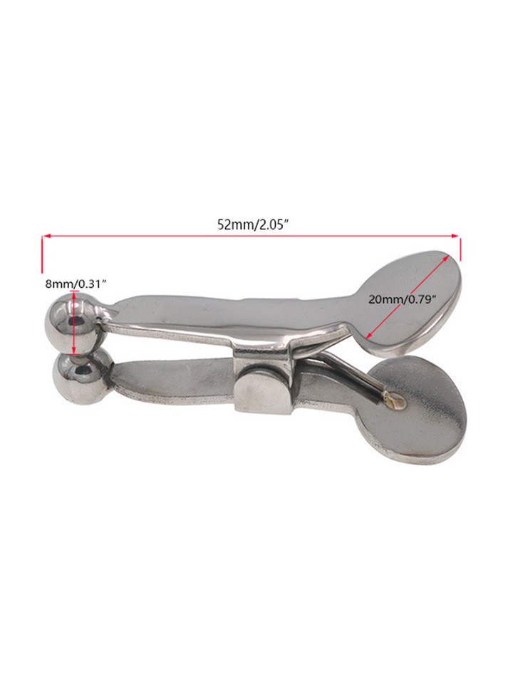 Round-Head E-Stim Nipple and Penis Clamps