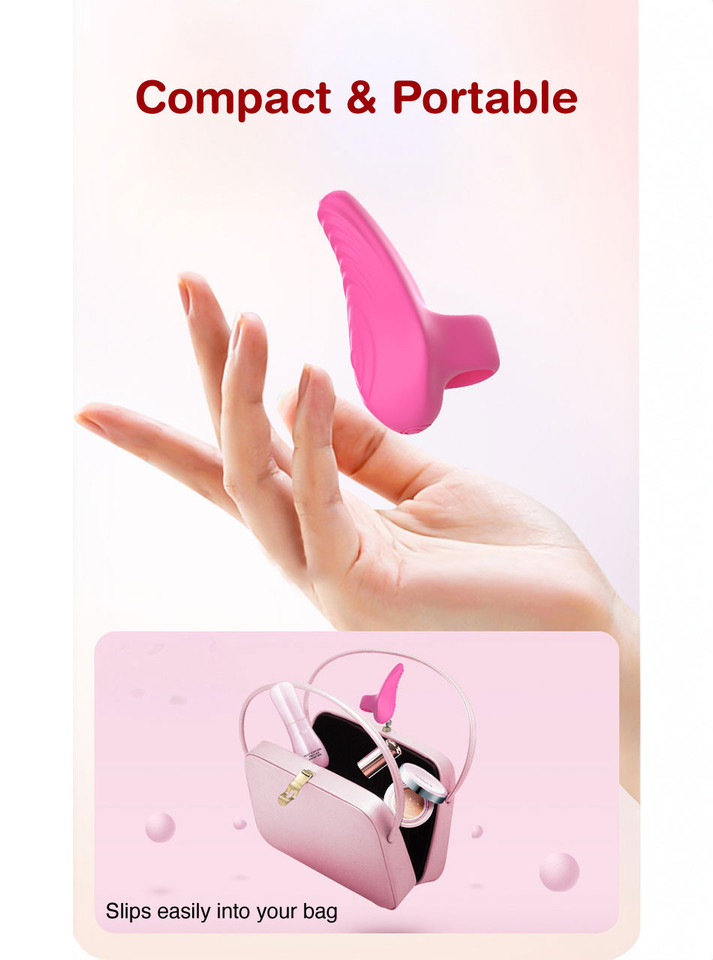Finger Ring Vibrator – Wearable mini bullet vibrator on a finger, ready for precise stimulation.