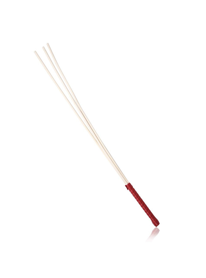 BDSM triple rattan cane with red wrapped handle
