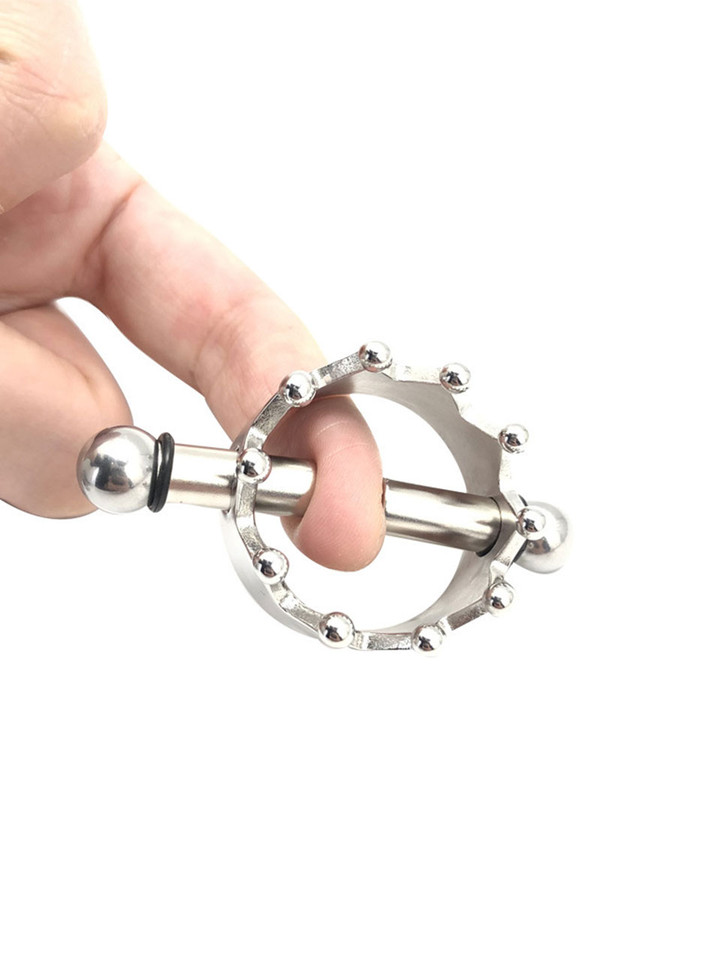 Rule your pleasure with Queen Magnetic Nipple Clamps – intense BDSM toys made from zinc alloy with powerful magnetic closure for unforgiving nipple play.