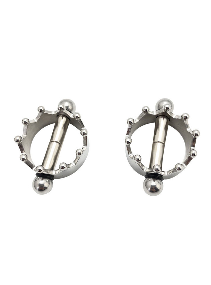Rule your pleasure with Queen Magnetic Nipple Clamps – intense BDSM toys made from zinc alloy with powerful magnetic closure for unforgiving nipple play.