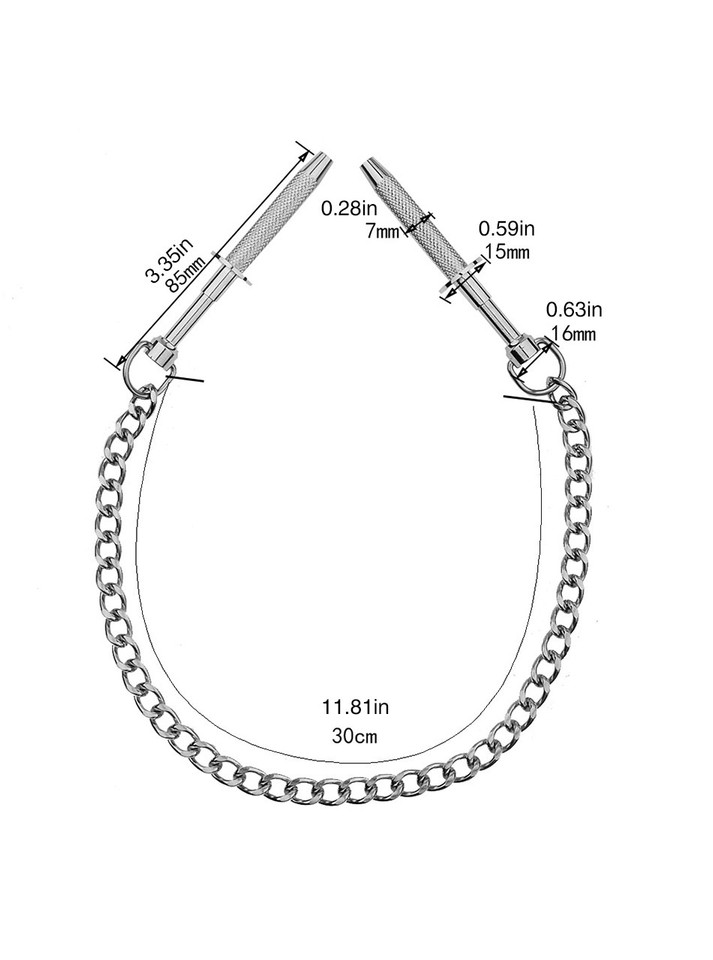 Stainless Steel Nipple & Clit Claws with Chain & Bells