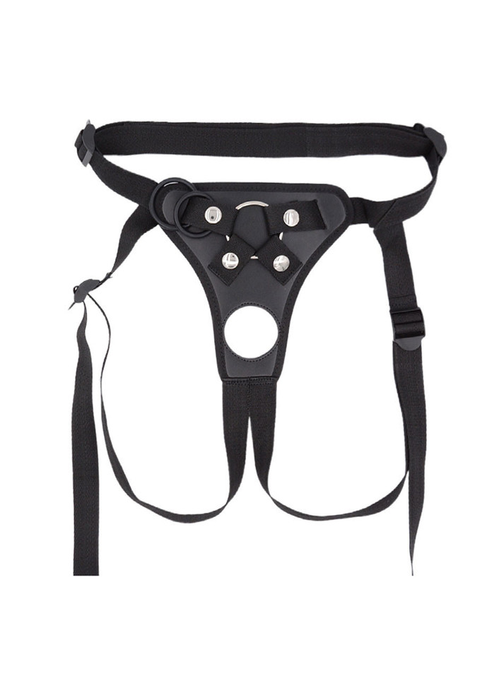 Adjustable buckle harness design with O-ring detail