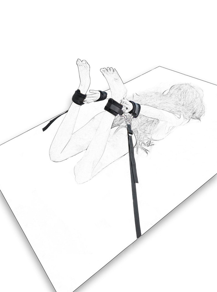 Bed restraint kit in use showing folded-back position