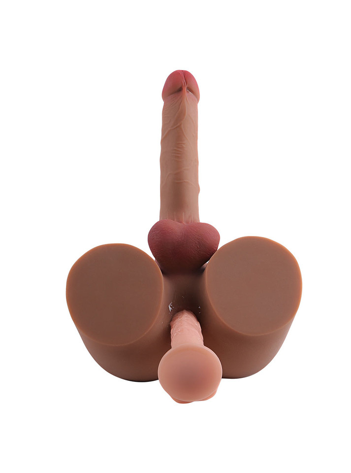 Penetration shot of black cock sliding into tight hole