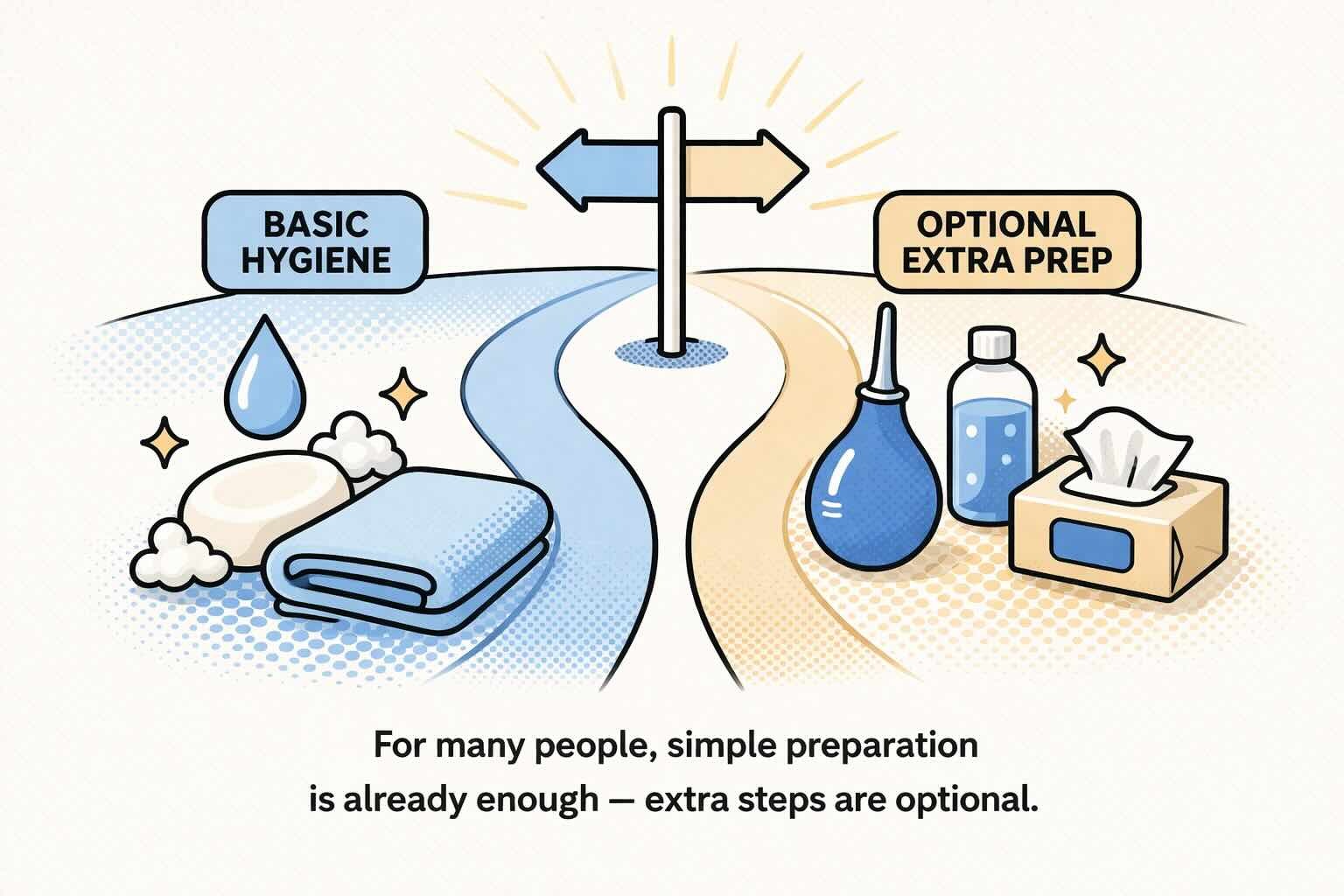 anal preparation optional vs basic hygiene