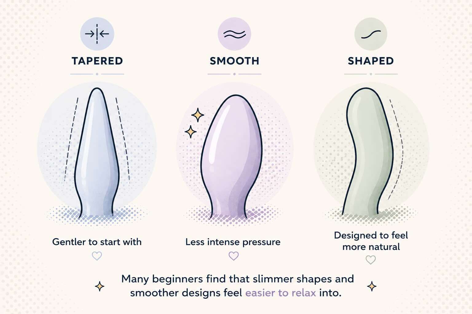 beginner friendly anal dildo shapes