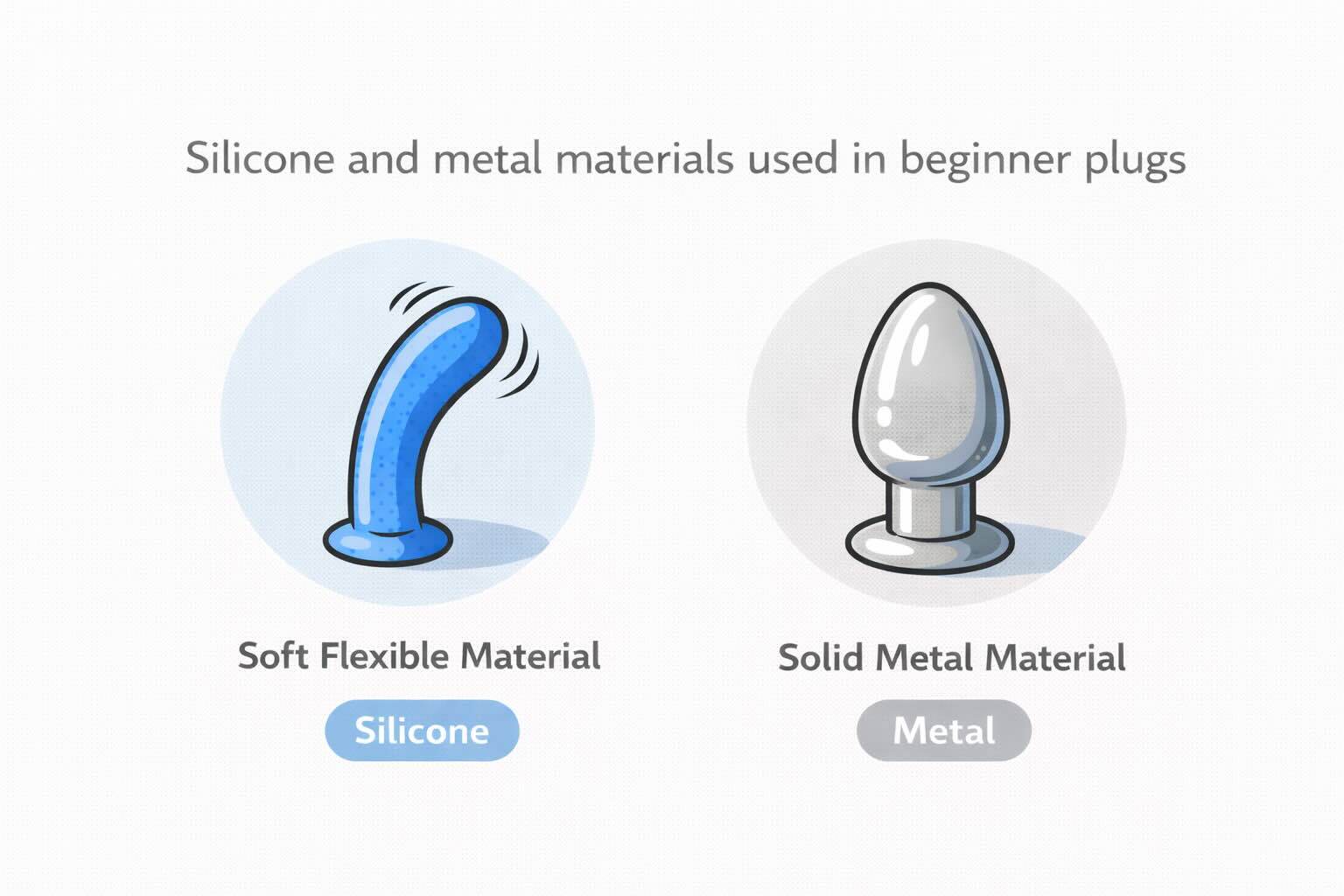 silicone vs metal butt plug material comparison