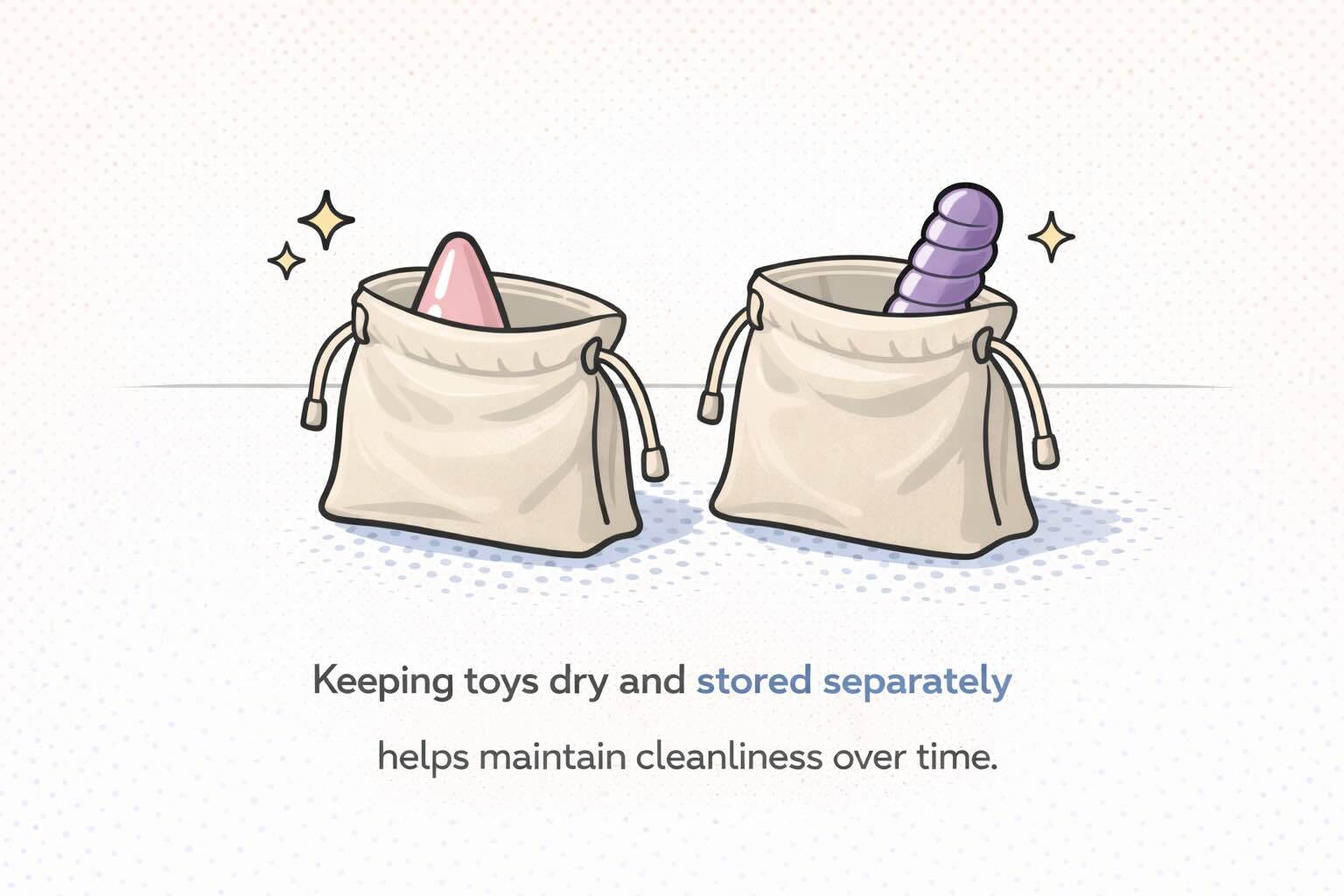 storing anal toys clean dry storage