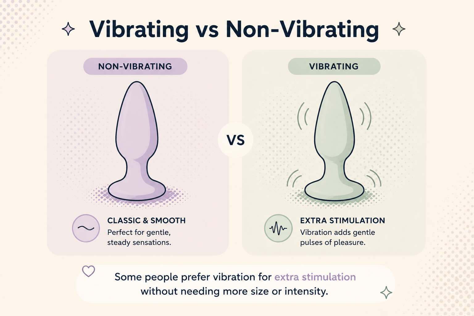 vibrating vs non vibrating anal dildo comparison