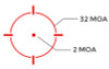 Holosun Technologies, 507K-X2, Red Dot, 32 MOA Ring & 2 MOA Dot, Black Color