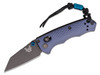 Benchmade 290BK Full Immunity AXIS Folding Knife 2.49" CPM-M4 Cobalt Black Wharncliffe Blade, Crater Blue Billet Aluminum Handles