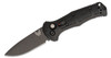 Benchmade 9570BK Mini Claymore AUTO Folding Knife 3" CPM-D2 Cobalt Black Drop Point Plain Blade, Black Grivory Handles
