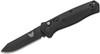 Benchmade Mediator AUTO Folding Knife 3.30" S90V Black Cerakote Plain Blade, Milled Black G10 Handles - 8551BK