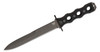 Benchmade 185BK SOCP Fixed Blade Knife 7.11" CPM-3V Black Double Edge Plain Dagger Blade, Black G10 Handles, Injection Molded Sheath