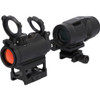 ROMEO-MSR COMBO KIT, Includes ROMEO MSR Red Dot and JULIET3 MICRO Magnifier, 1-3X, Matte Black Finish, Absolute Cowitness Height Red Dot Mount, Push Button Flip-to-Side Magnifier Mount