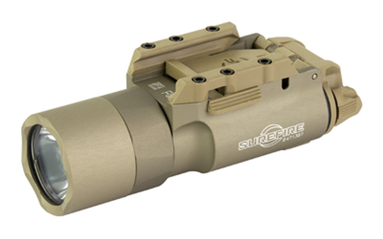 Surefire, X300 Ultra, Weaponlight, White LED, 1000 Lumens, Fits Picatinny and Universal, For Pistols, Tan, 2x CR123 Batteries