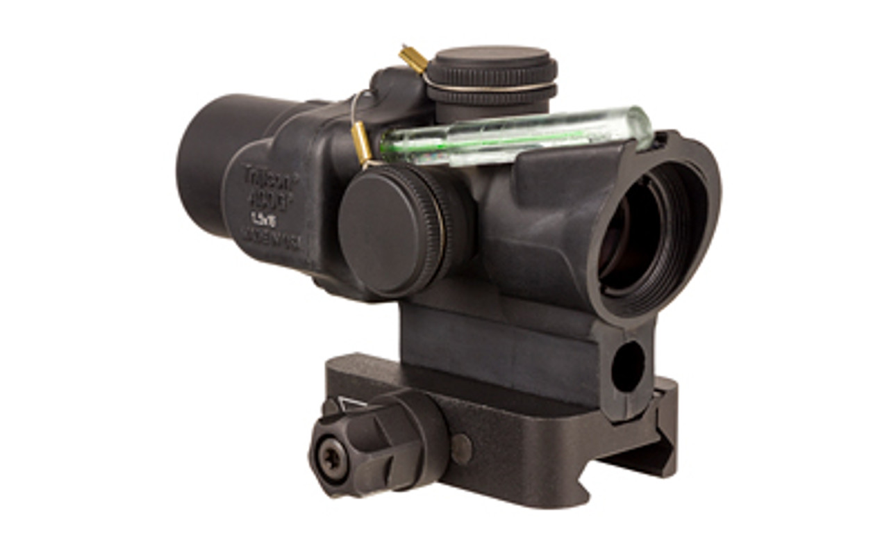 Trijicon, ACOG, 1.5X16mm, Dual Illuminated Green Ring & 2 MOA Dot, Includes Q-LOC Mount, Matte Finish, Black