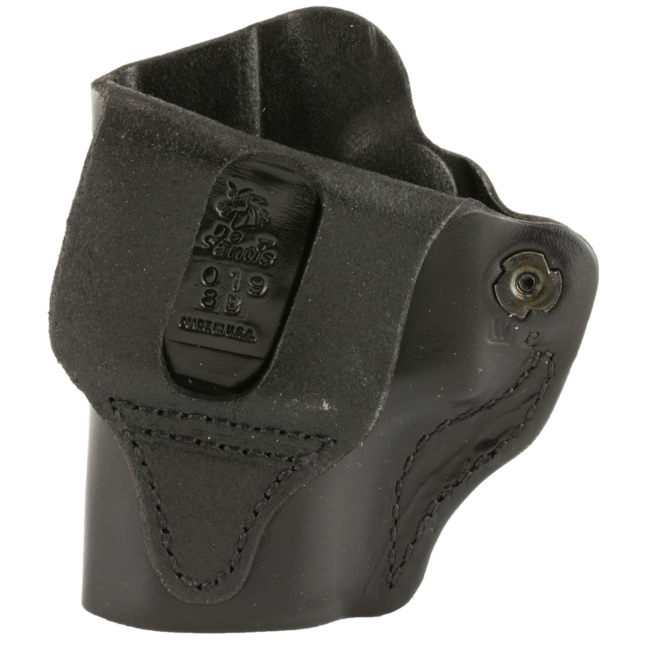 DeSantis Gunhide, 0Mini Scabbard Belt Holster, Fits Sig P365, Right Hand, Black Leather