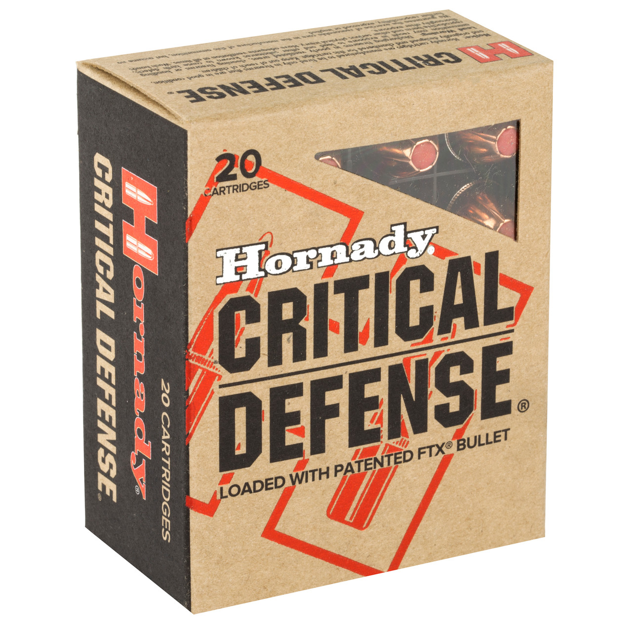 Hornady, Critical Defense, 45ACP, 185 Grain, Flex Tip, 20 Round Box