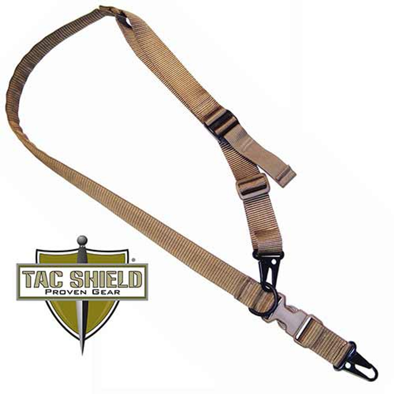 Warrior™ Sling 2 N 1 - Padded w/Fast Adj., Padded shoulder strap with fast adjustment and 2 or 1 point attachment, Ambi, Coyote