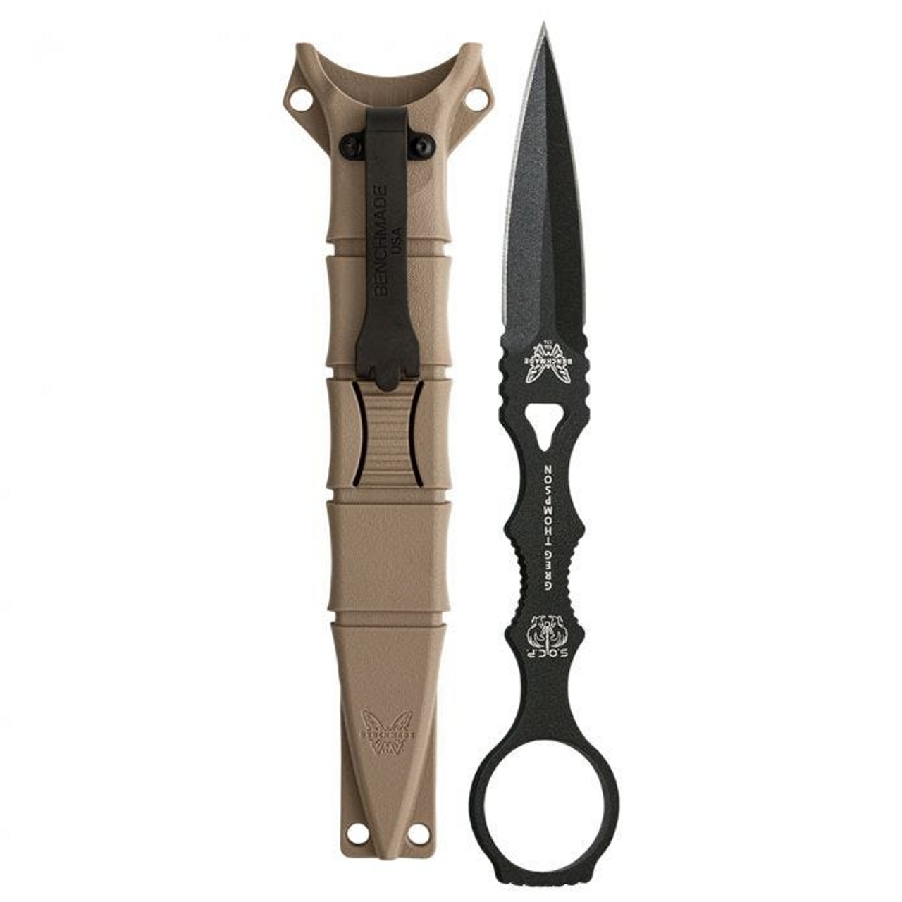 Benchmade SOCP Dagger 3.22" Black Blade, Sand Sheath - 176BKSN