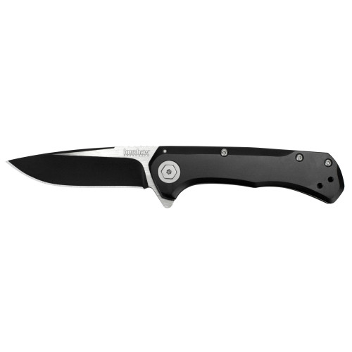 Kershaw, SHOWTIME, Folding Knife, 8Cr13MoV, Satin & Black-Oxide, Plain, Drop Point, SpeedSafe, Flipper, Frame Lock, Reversible Carry, 3", Steel, black-oxide, Box Kershaw, SHOWTIME, Folding Knife, 8Cr13MoV, Satin & Black-Oxide, Plain, Drop Point, SpeedSafe, Flipper, Frame Lock, Reversible Carry, 3", Steel, black-oxide, Box