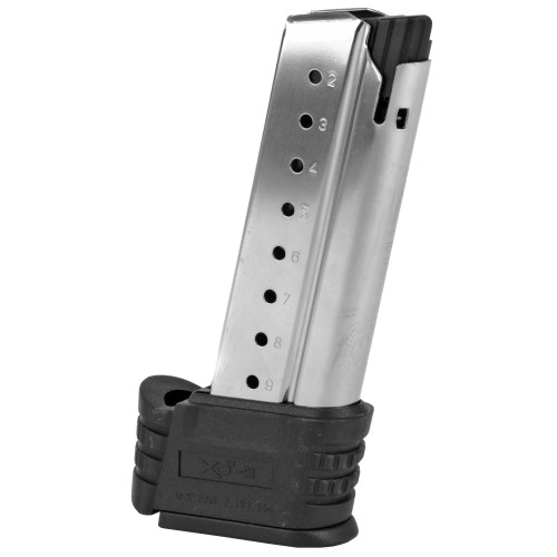 Springfield, Magazine, 9MM, 9 Rounds, Fits Springfield XDS, with Sleeve for Backstaps 1 & 2, Does Not Fit Mod2, Stainless