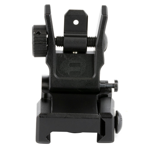 Leapers, Inc. - UTG, Sight, Flip-Up Rear Sight, Low Profile, Fits Picatinny, with Dual Aiming Aperture, Black Finish