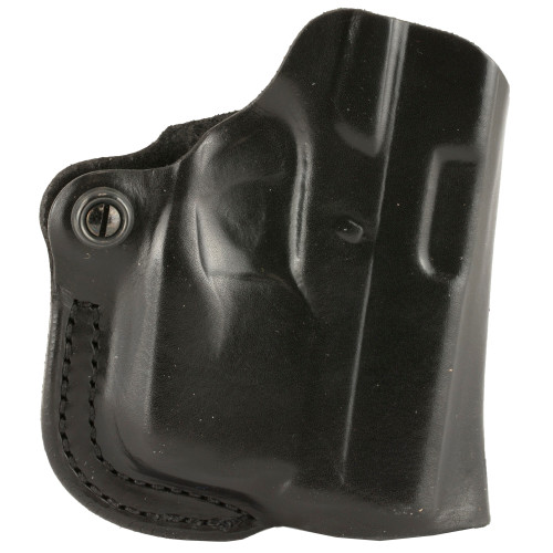 DeSantis Gunhide, Mini Scabbard Belt Holster, Fits Glock 43 with Streamlight TLR6, Right Hand, Black Leather